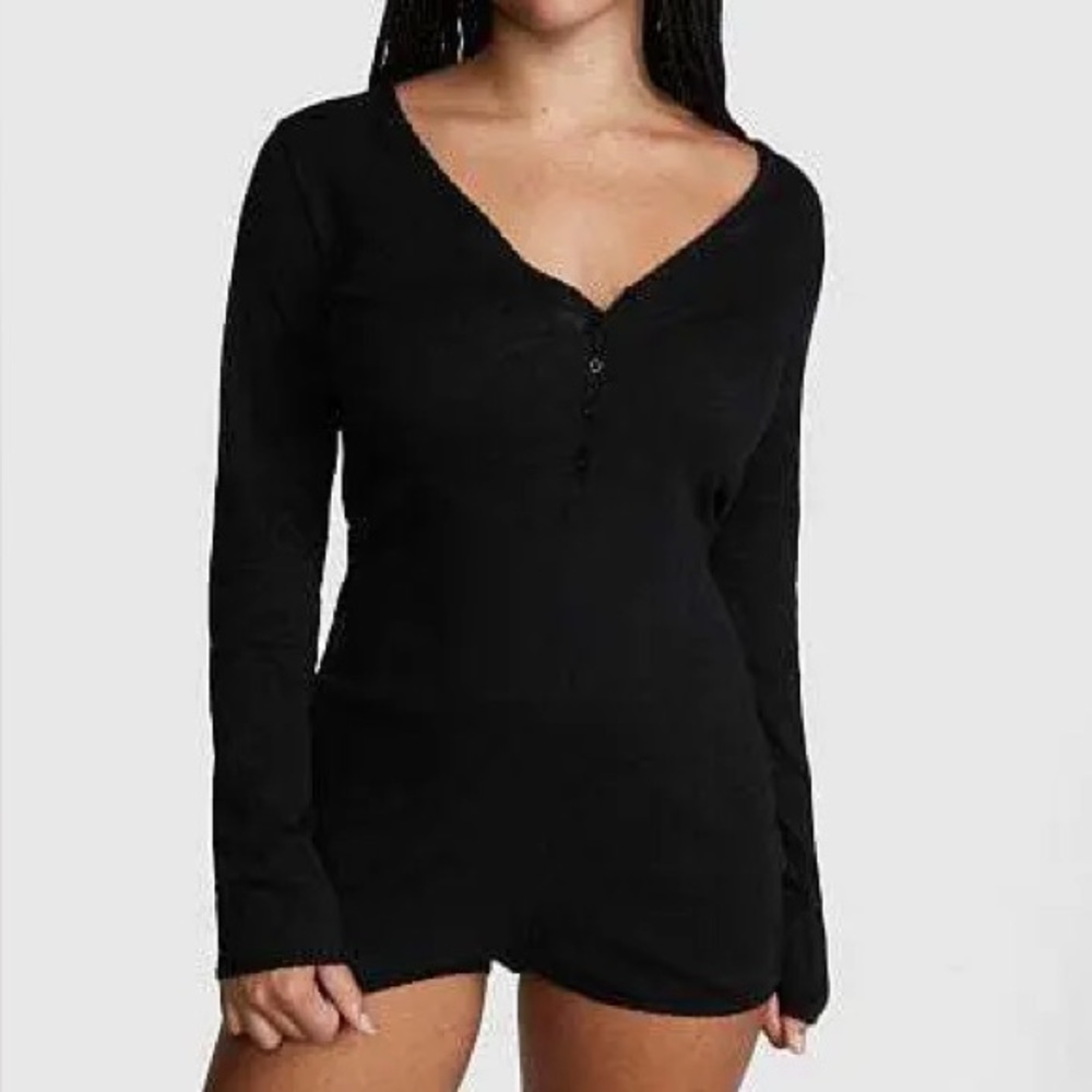 PINK Cotton Heart Pointelle Romper